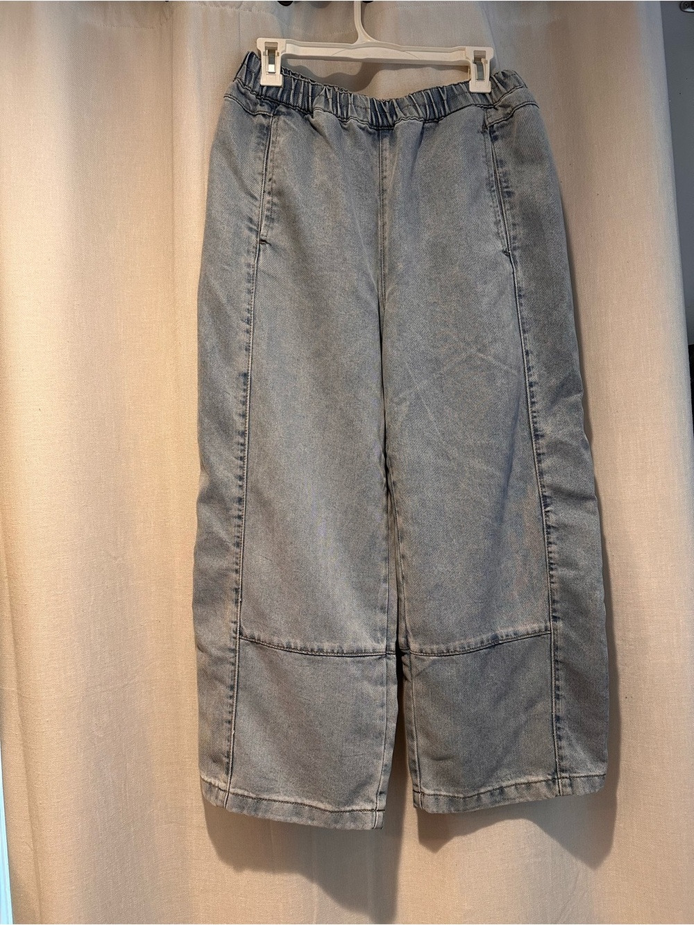 Miss Love Super Soft Tencel Barrel Denim Look Pants M - Picture 8 of 8